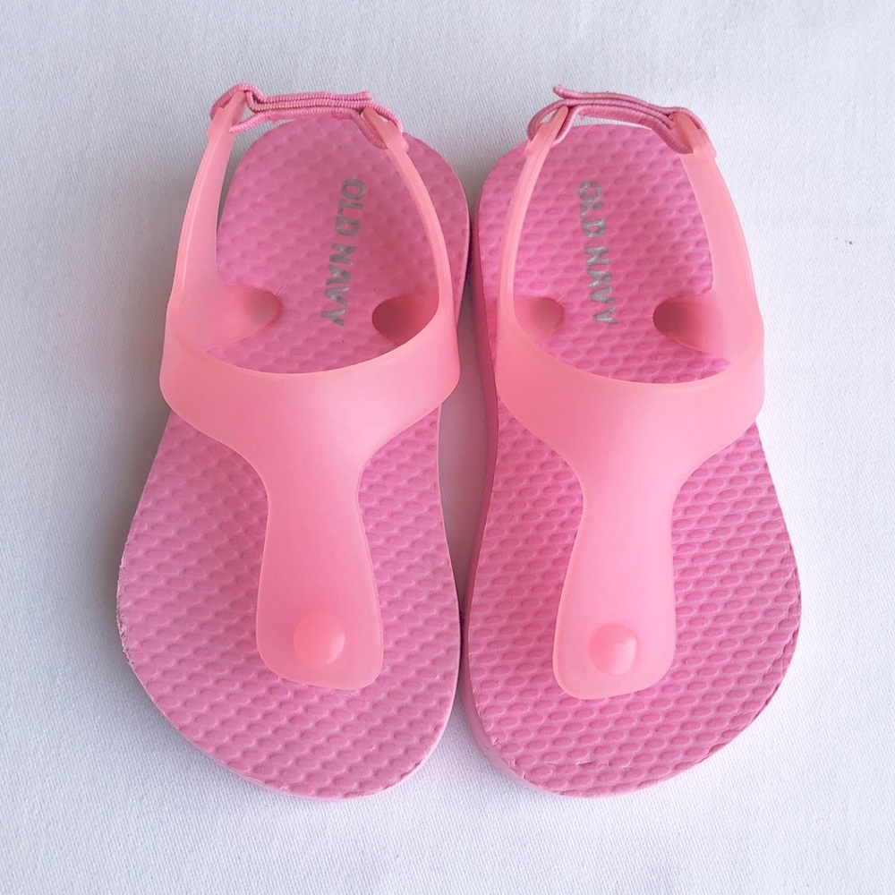Old Navy  Baby Girl Pink Flip Flops 💗 Size 5